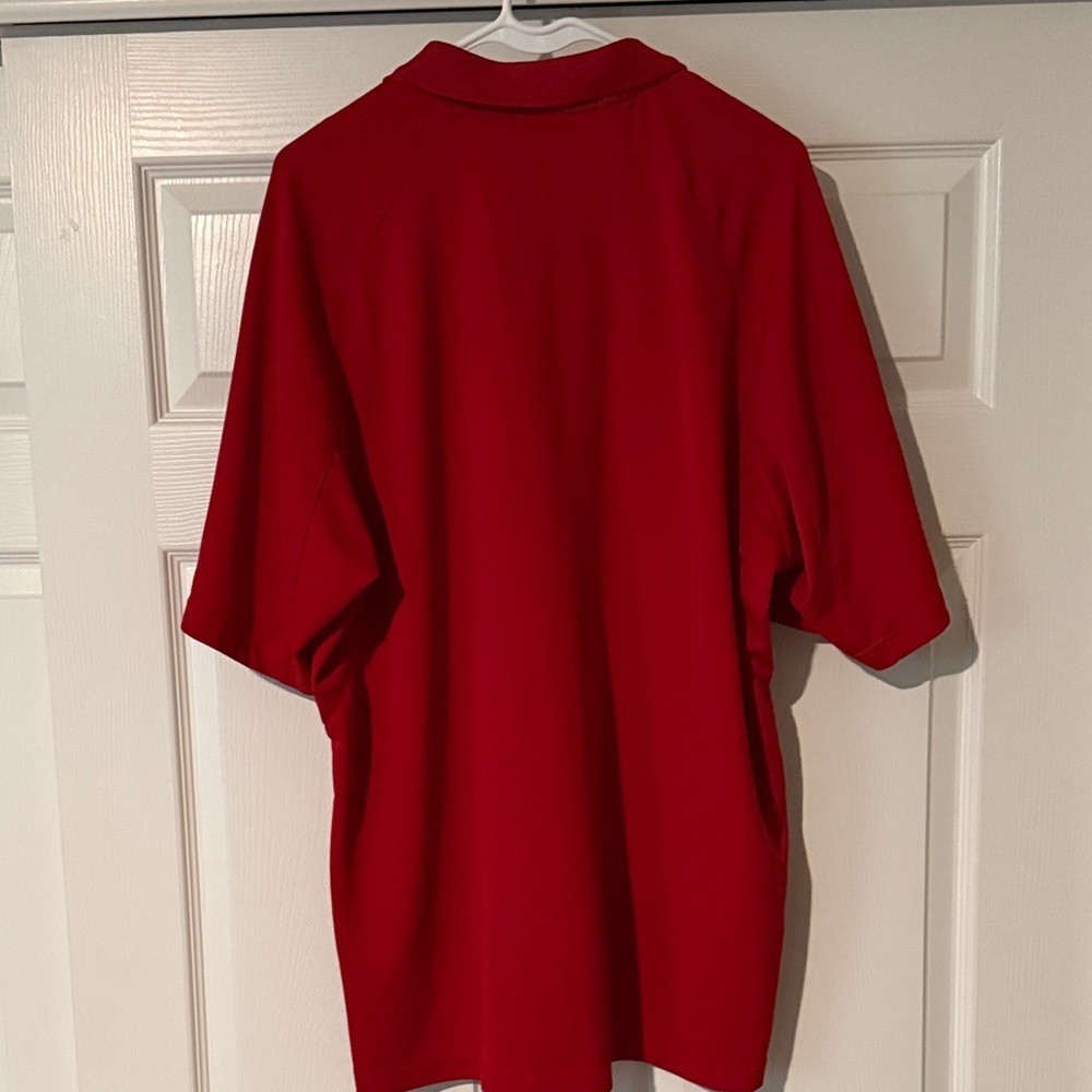 Adidas NC State Wolfpack 3-Stripe Red Men's Polo Shirt - Picture 6 of 7